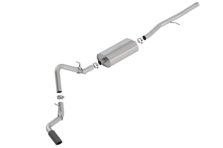Borla Touring Cat-Back Exhaust - Chevrolet Silverado 1500, GMC Sierra 1500 2019-2025 - Chrome Tips