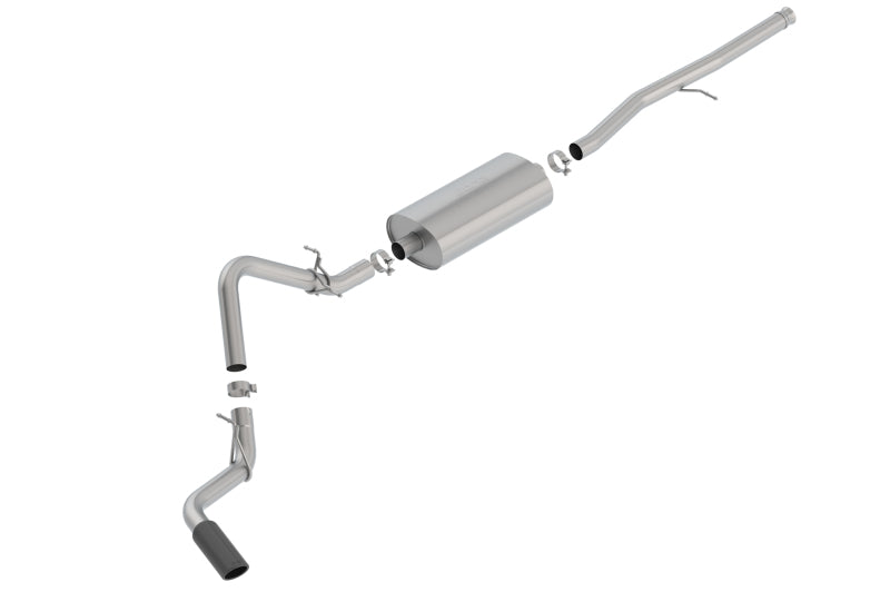 Borla Touring Cat-Back Exhaust - Chevrolet Silverado 1500, GMC Sierra 1500 2019-2025 - Chrome Tips