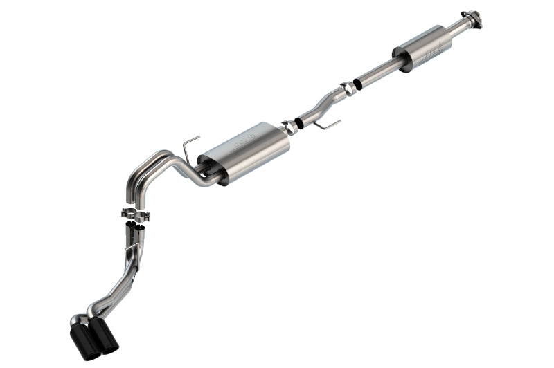 Borla Touring Cat-Back Exhaust - Ford F-150 2021-2025 - Black Chrome Tips