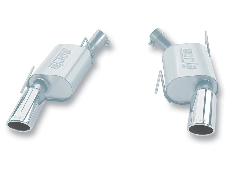 Borla Touring Rear-Section Exhaust - Ford Mustang GT 4.6L V8 2005-2009 - 4in Bright Chrome Tips
