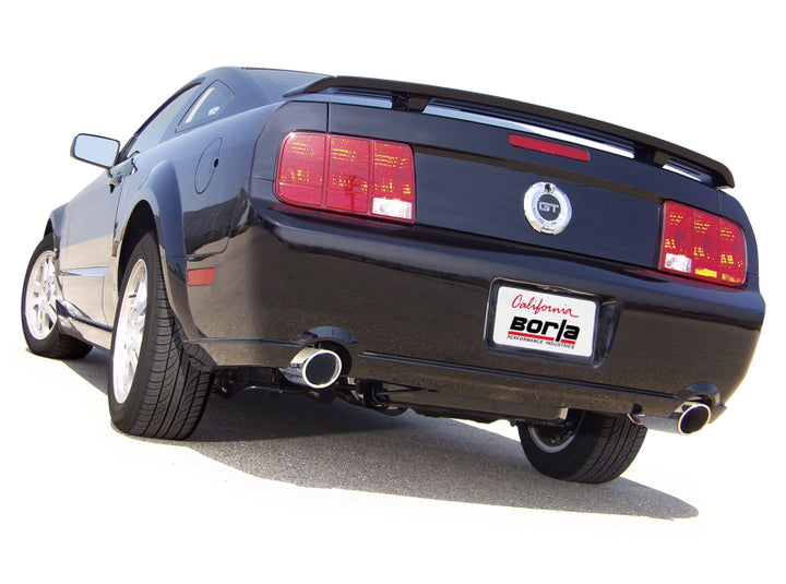 Borla Touring Rear-Section Exhaust - Ford Mustang GT 4.6L V8 2005-2009 - 4in Bright Chrome Tips, view 4