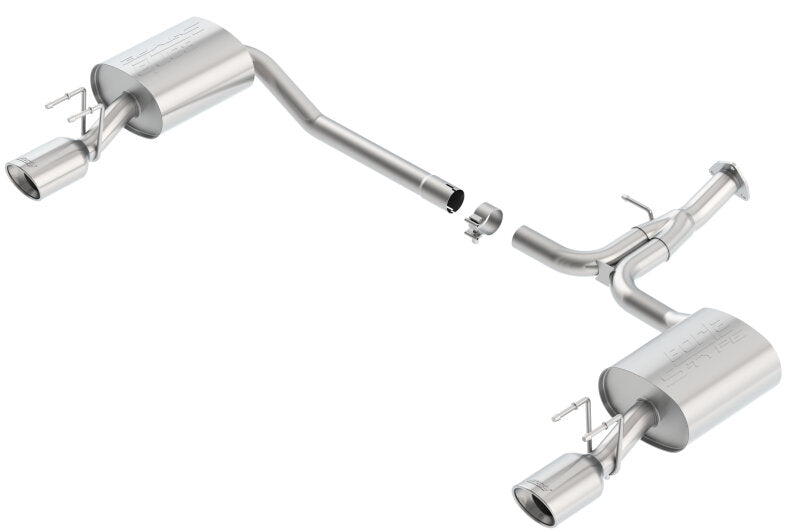 Borla Touring Rear-Section Exhaust - Honda Accord Coupe 3.5L 2013-2017 - Single Split Rear Exit Polished Tips