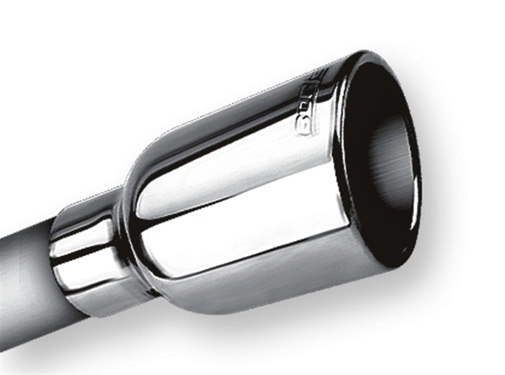 Borla Universal Exhaust Tip - Round Angle-Cut 2.25in In / 3.19in Out, 5in Long