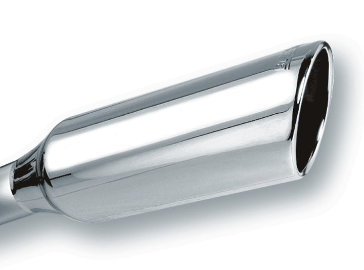 Borla Universal Exhaust Tip - Round Angle-Cut 2.25in In / 4in Out, 12in Long