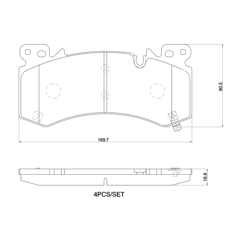 Brembo OE Ceramic Front Brake Pads - Cadillac Escalade, Chevy Tahoe, Suburban, GMC Yukon 2021-2024