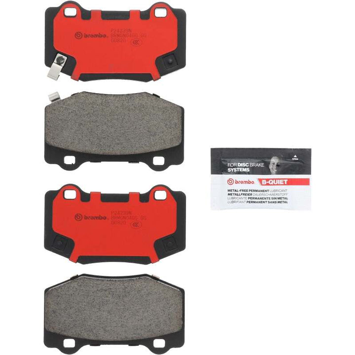 Brembo PRIME Rear Brake Pad Set 110x17x62 - Ford Mustang Shelby GT350 / Mustang Shelby GT350R 2015-2020 - Ceramic, view 2