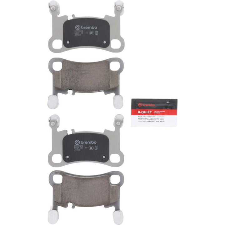 Brembo PRIME Rear Brake Pad Set 130x17x80 - Porsche Cayenne 2019-2022 - Ceramic, view 2