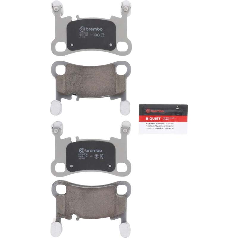 Brembo PRIME Rear Brake Pad Set 130x17x80 - Porsche Cayenne 2019-2022 - Ceramic, view 2