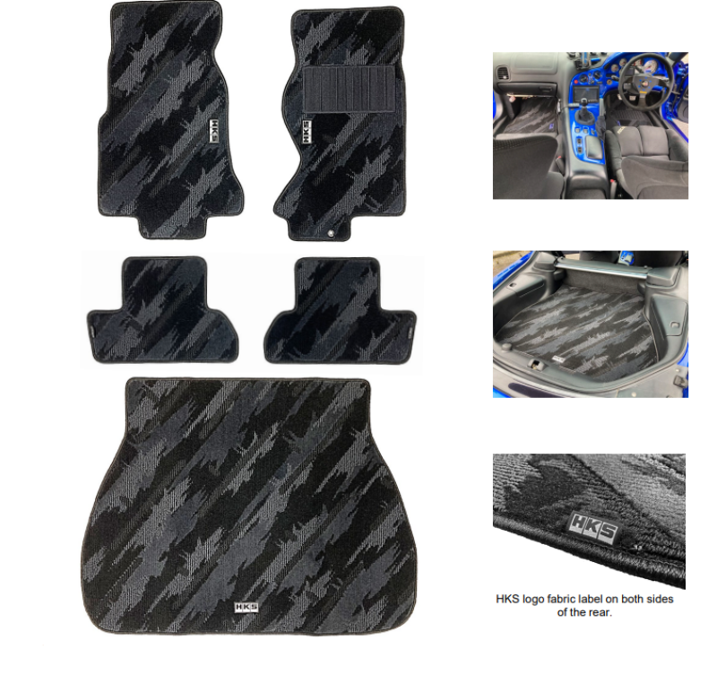 HKS Floor Mats Full Set for FD3S OCT RHD Vehicle