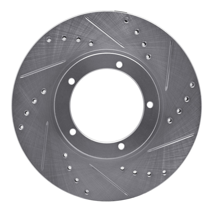 R1 67-88 Porsche 911 Front Right Drilled And Slotted Silver Brake Rotor