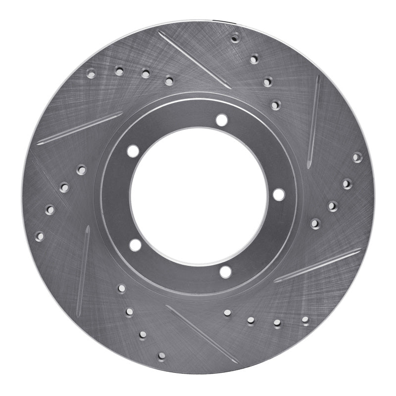 R1 67-88 Porsche 911 Front Right Drilled And Slotted Silver Brake Rotor