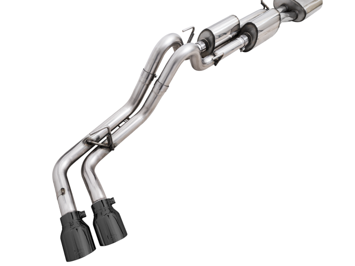 AWE 16-22 Toyota Tacoma 0FG Catback Exhaust w/ BashGuard - Dual Diamond Black Tips.