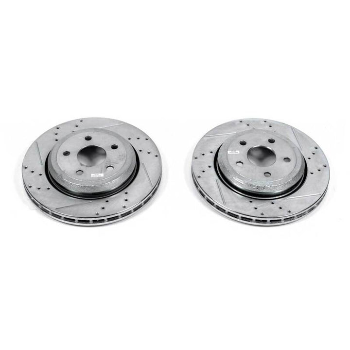 PowerStop Rear Evolution Drilled & Slotted Rotors - Pair for 18-19 Dodge Durango - OneFastShop