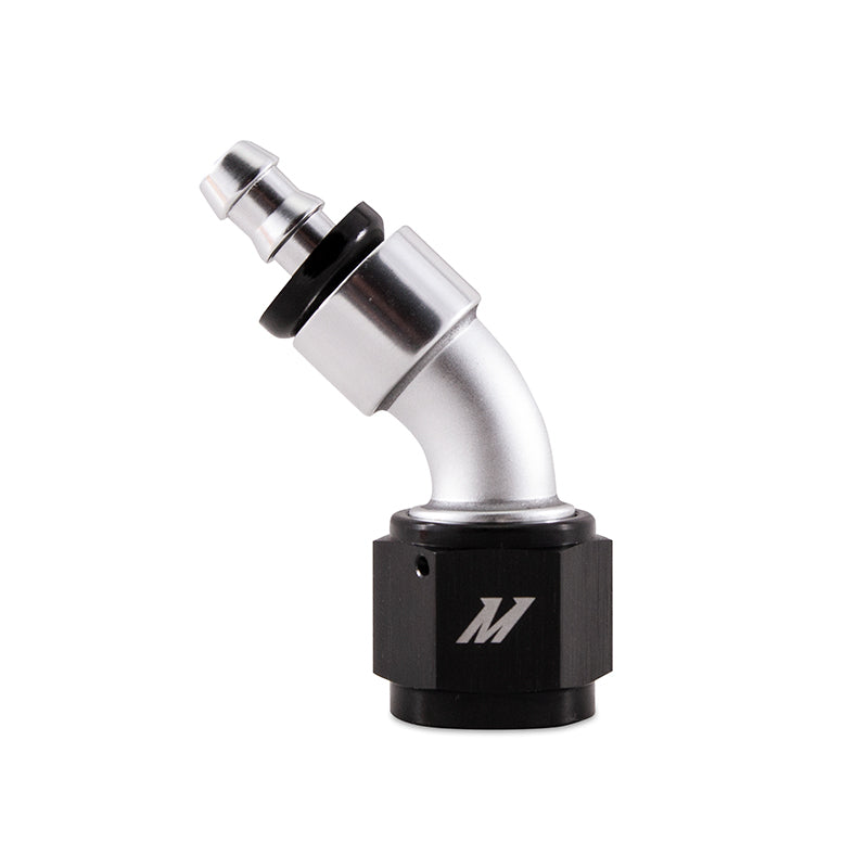 Mishimoto Push-On Swivel Hose Fitting, 45 Degrees -10AN