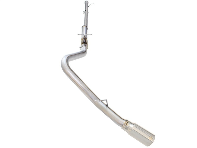aFe MACHForce XP Exhaust 3in-3.5in SS Single Side Exit with Polish Tip for 99-04 Ford F-250 V8 5.4L/6.8L