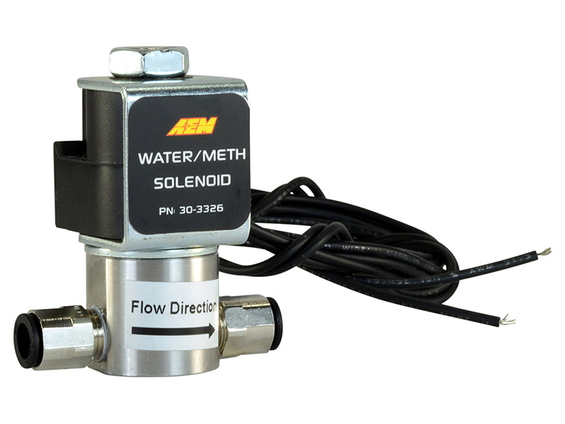 AEM Water Injection System – High-Flow Low-Current WMI Solenoid – 200 PSI 1/8 in.–27NPT In/Out