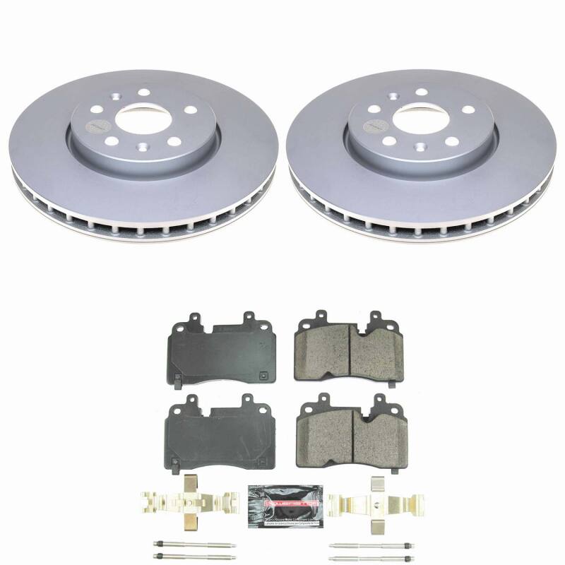 PowerStop Z23 Front Coated Brake Kit - Chevrolet Corvette (C8) 2020-2025 - without Z51 Brake Package