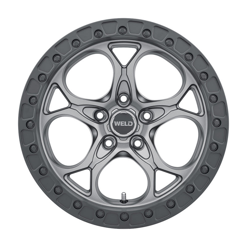Weld Ledge 6 Flow-Formed Wheel 17x9.0 - 5x127 ET-12 Satin Gunmetal / Satin Black Ring, image 3