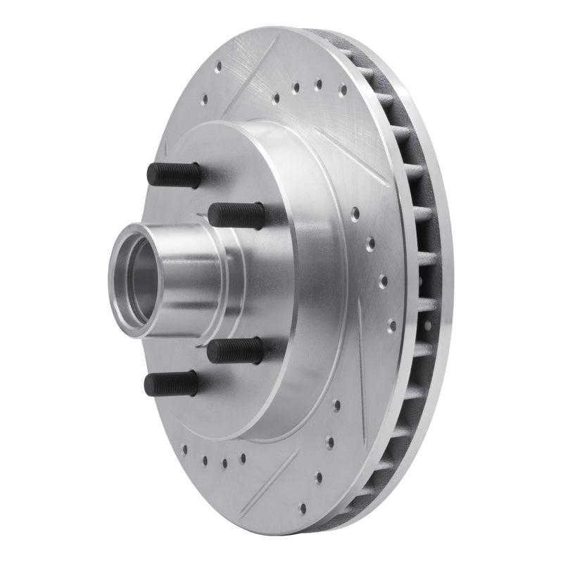 R1 1988-1994 Chevrolet C1500 Front Left Drilled And Slotted Silver Brake Rotor