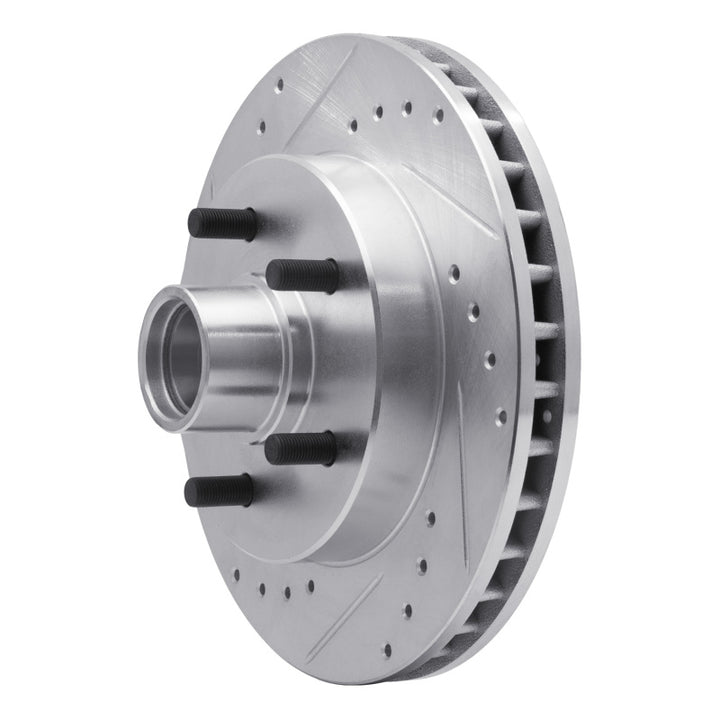 R1 1988-1994 Chevrolet C1500 Front Left Drilled And Slotted Silver Brake Rotor