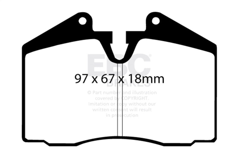 EBC Yellowstuff Front and Rear Brake Pads for 89-95 Ferrari 348 3.4