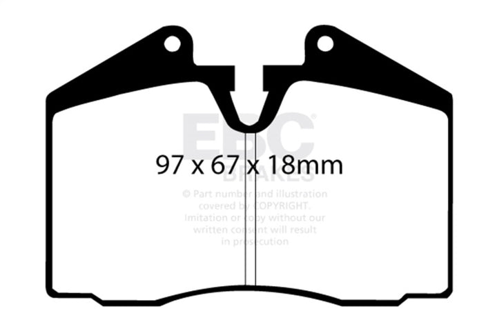 EBC Yellowstuff Front and Rear Brake Pads for 89-95 Ferrari 348 3.4 - OneFastShop