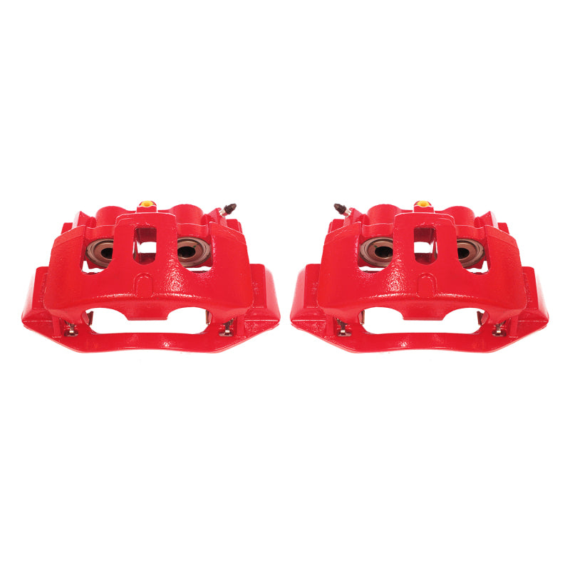 PowerStop Rear Red Calipers with Brackets Pair for 11-19 Chevrolet Silverado 2500 HD - OneFastShop
