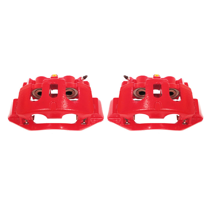 PowerStop Rear Red Calipers with Brackets Pair for 11-19 Chevrolet Silverado 2500 HD - OneFastShop