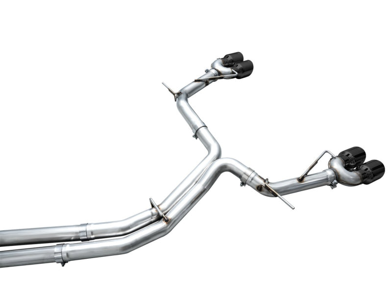 AWE Tuning Track Edition Exhaust - Audi C8 S6/S7 2.9T V6 AWD - Diamond Black Tips