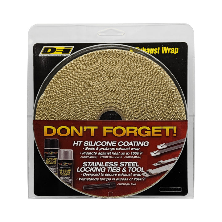DEI Exhaust Wrap 2in x 50ft Tan - Reduces Heat Up to 50%