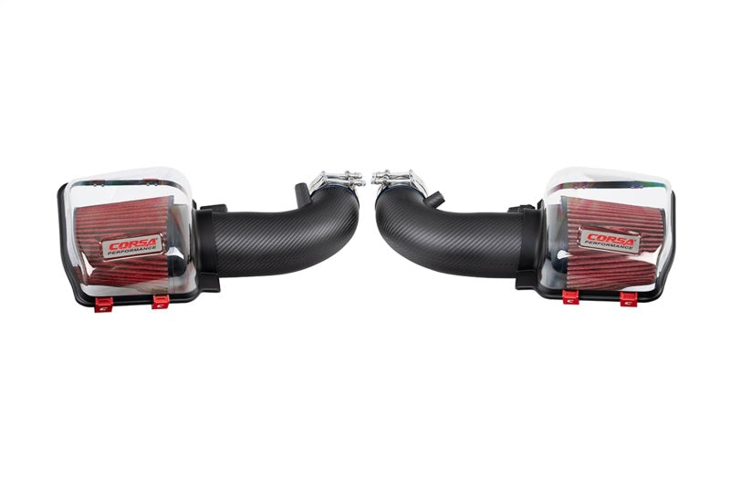 CORSA Carbon Fiber Cold Air Intake Ford Mustang GT 2024-2025 5.0L V8 - Matte, Dry Tech Filters