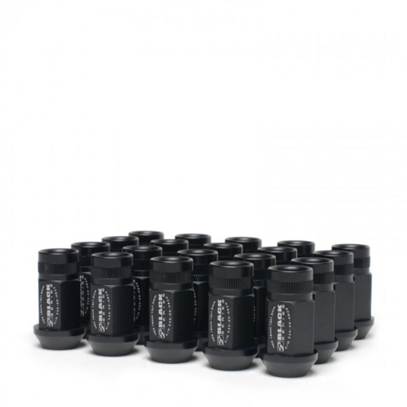 Skunk2 12 x 1.5 Forged Lug Nut Set Black Series 16 Pcs Compatible with Honda Acura Mitsubishi Toyota