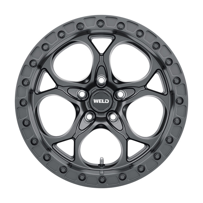 Weld Off-Road W901 17X9.0 Ledge Beadlock 5X127 ET-35 BS3.625 Satin Black 71.5 (71.5)