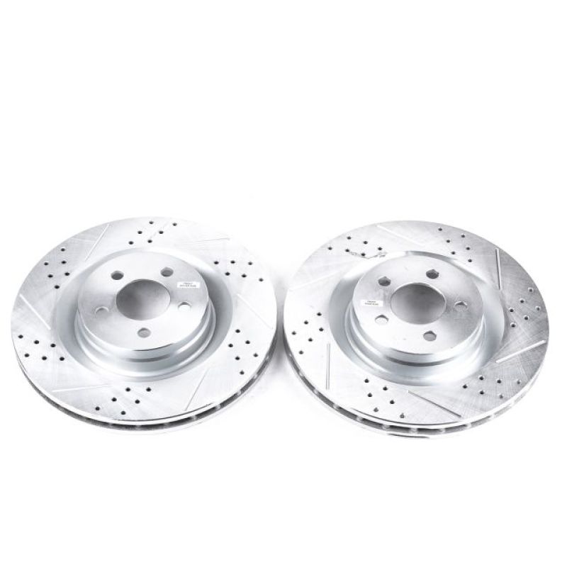 Power Stop 05-10 Chrysler 300 Front Evolution Drilled And Slotted Rotors Pair