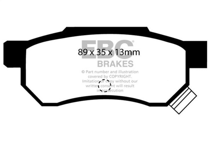 EBC Greenstuff Rear Brake Pads for 92-94 Acura Integra 1.7 Vtec - OneFastShop