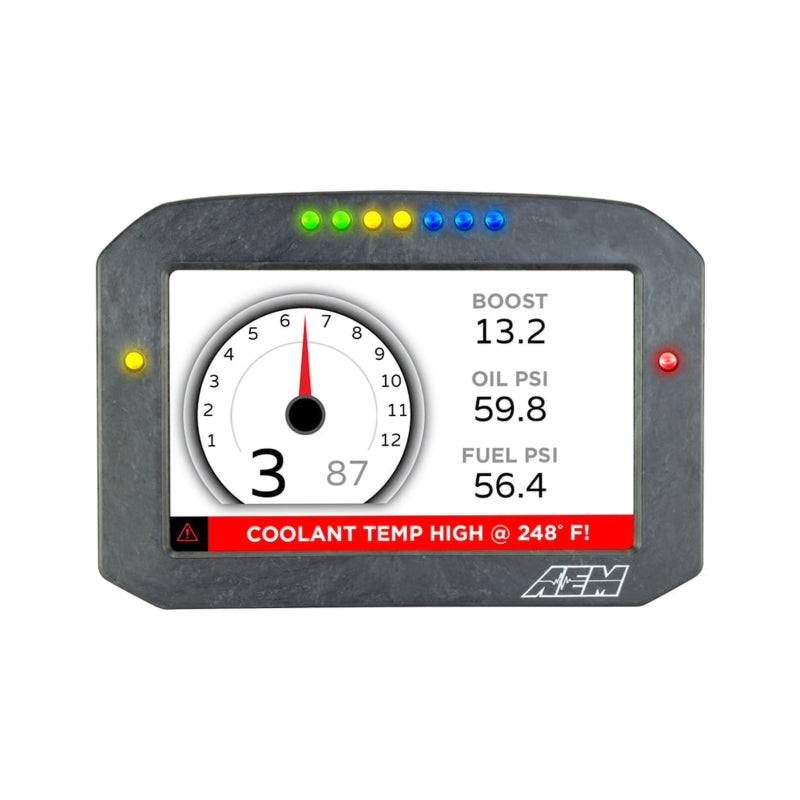 AEM CD-7G Carbon Flush Digital Dash Display - With Internal 20Hz GPS & Antenna, image 10