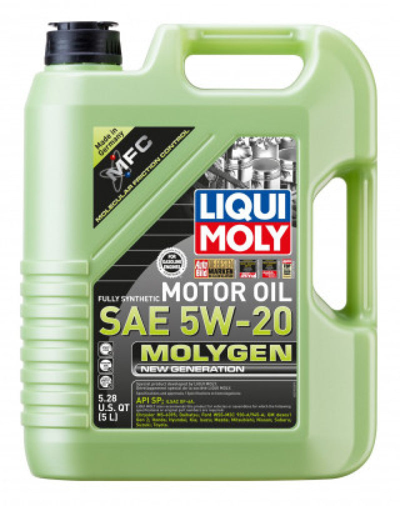 LIQUI MOLY 5L Molygen New Generation Motor Oil SAE 5W20 for Acura MDX TL RL TSX ZDX Buick Envision Cadillac ATS Chevrolet Malibu Dodge Charger