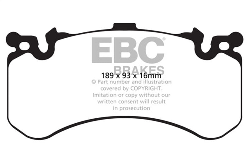 EBC Yellowstuff Front Brake Pads - Audi A8 Quattro 6.3 (Cast Iron Rotors) 11+ - OneFastShop