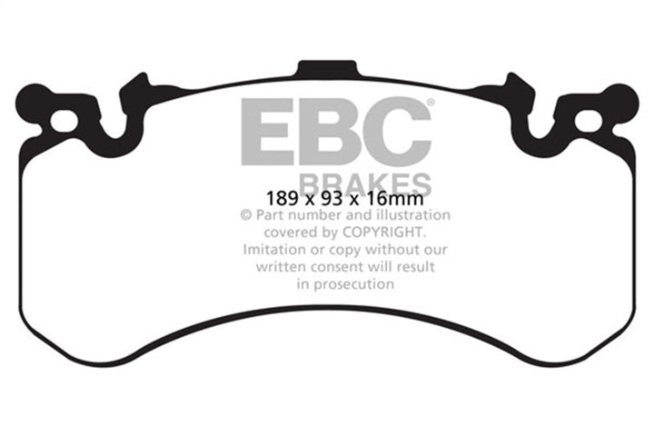 EBC Yellowstuff Front Brake Pads - Audi A8 Quattro 6.3 (Cast Iron Rotors) 11+ - OneFastShop