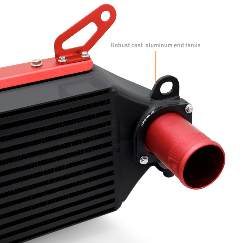 Mishimoto Black Cooler Intercooler & Pipe Kit - Toyota GR Corolla 2023-2025 - Red Pipes, image 8