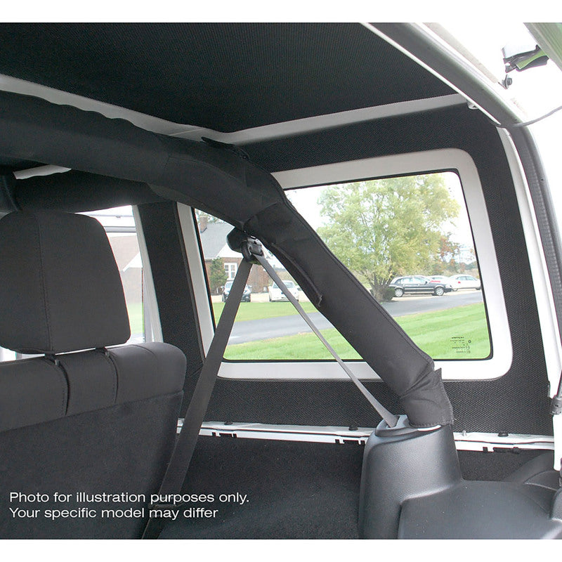 DEI 18-23 Jeep Wrangler JL 4-Door Boom Mat Rear Side Window Trim 4 Piece Black - Fits 2018-2023 Jeep Wrangler Unlimited Models