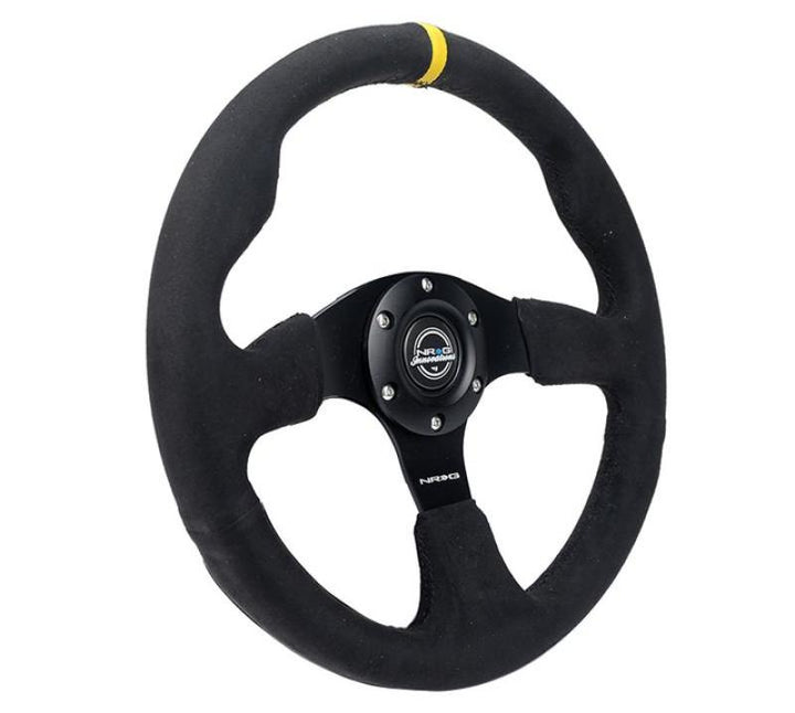 NRG Reinforced Steering Wheel 320mm Alcantara with Black Stitching - OneFastShop