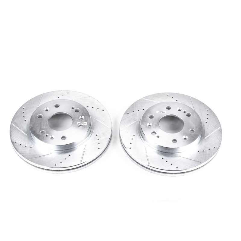 PowerStop Front Evolution Drilled & Slotted Rotors - Pair for 05-18 Chevrolet Silverado 1500