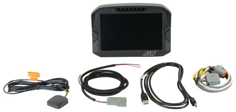 AEM CD-7 Non Logging GPS Enabled Race Dash Carbon Fiber Digital Display without VDM (CAN Input Only)
