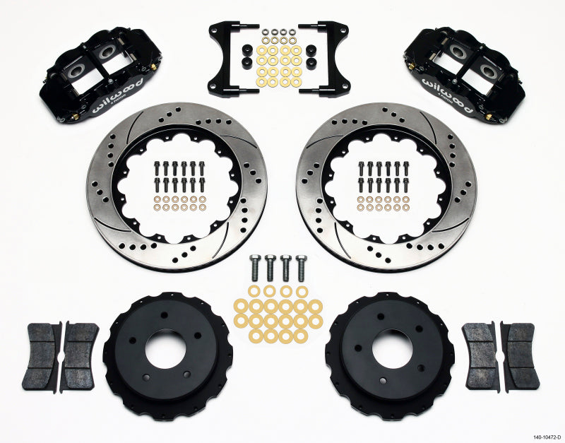 Wilwood Narrow Superlite 4R Rear Kit 14.00in Drilled 65-82 Corvette C2/C3 - OneFastShop