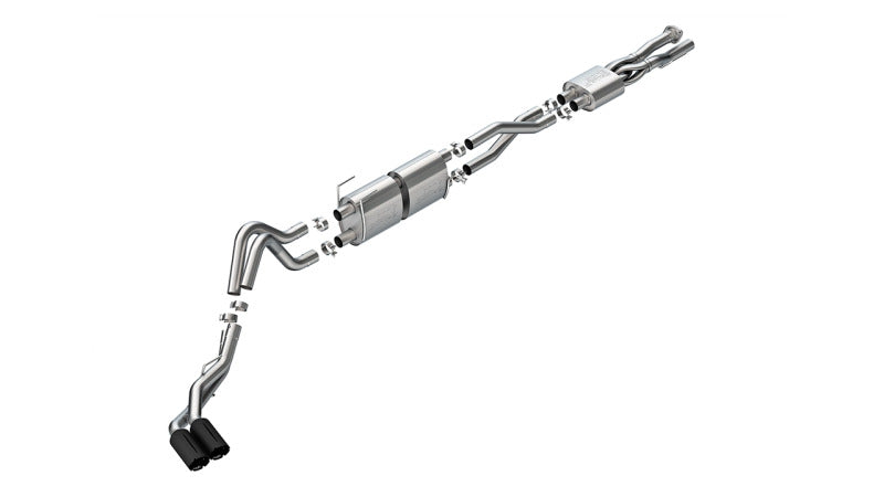 Borla S-Type Cat-Back Exhaust - Ford F-250/F-350 7.3L 2020-2026 - Brawler Black Tips