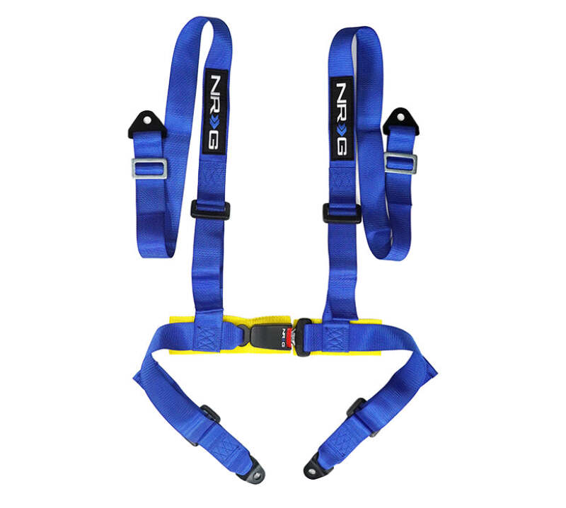 NRG Innovations 4-Point Buckle-Lock Racing Harness - Universal - Blue