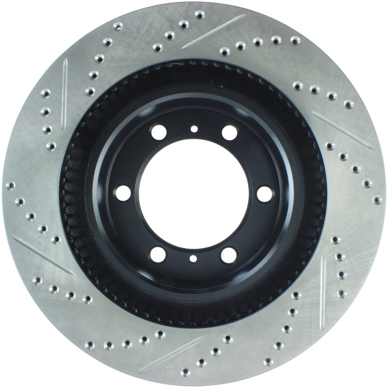 Stoptech Sport Brake Rotor Slotted and Drilled One-Piece Direct Replacement - OneFastShop