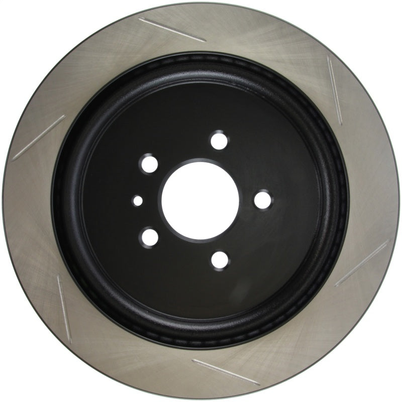 StopTech Premium High Carbon Right Rear Disc Slotted Brake Rotor for 2013-2014 Ford Mustang Shelby GT500 - OneFastShop