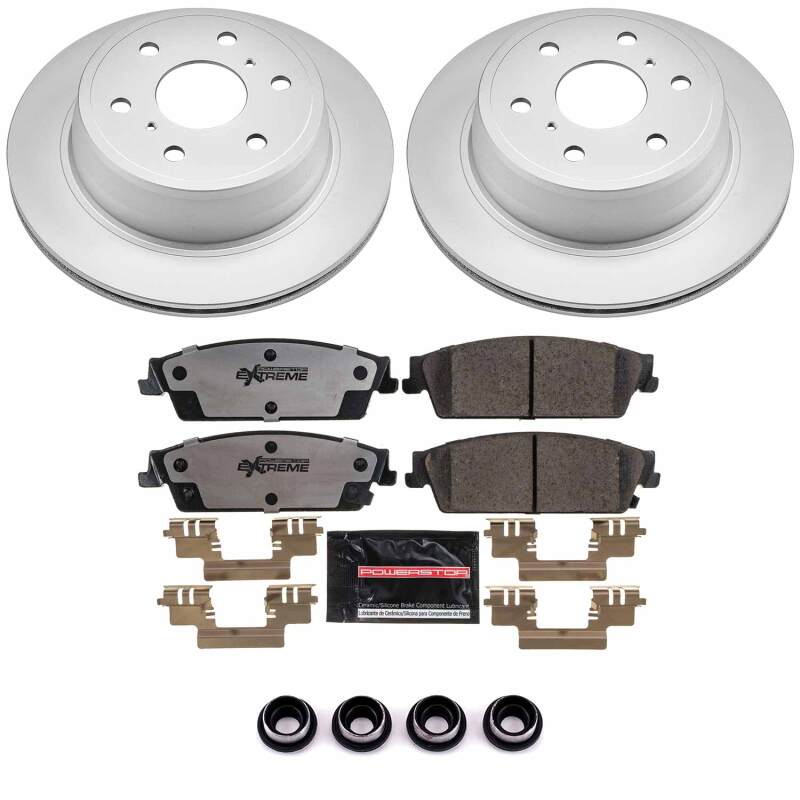 PowerStop Z36 Rear Coated Brake Kit - Cadillac Escalade / Chevrolet Silverado 1500 2007-2014